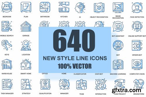 BIG Collection Business Thin Line Icons