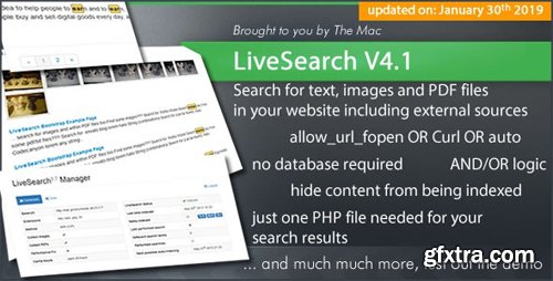 CodeCanyon - LiveSearch v4.1 - Searchengine for your Website - 86875