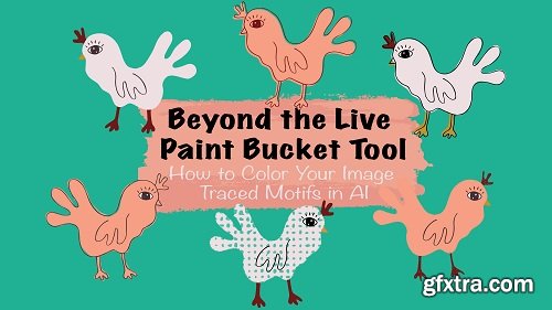 Beyond the Live Paint Bucket Tool - Color your Image Traced Motifs in AI - Surface Pattern Design