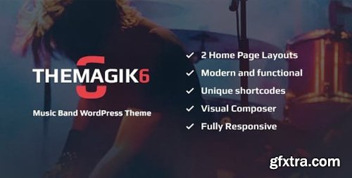 ThemeForest - The Magic 6 v1.6 - Music Band & Musician Artist WordPress Theme - 14930389