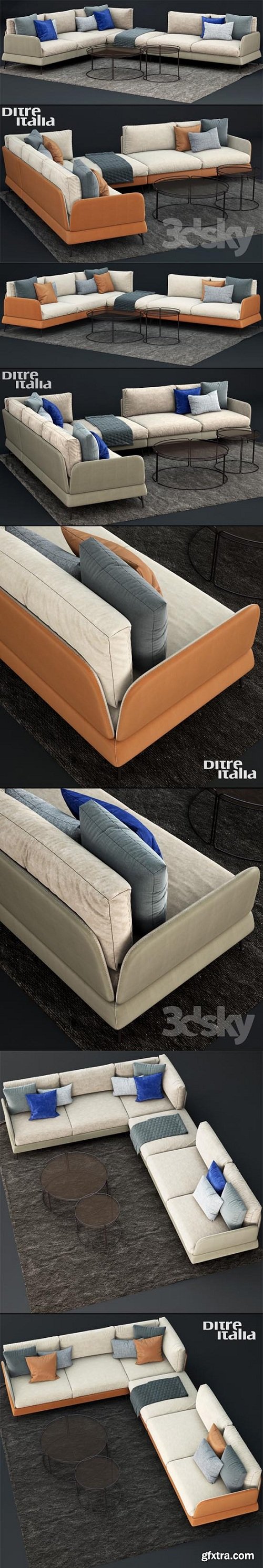 Ditre Italia JASPER Canape 3d model