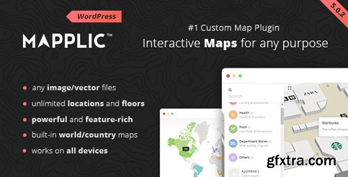 CodeCanyon - Mapplic v5.0.2 - Custom Interactive Map WordPress Plugin - 6800158