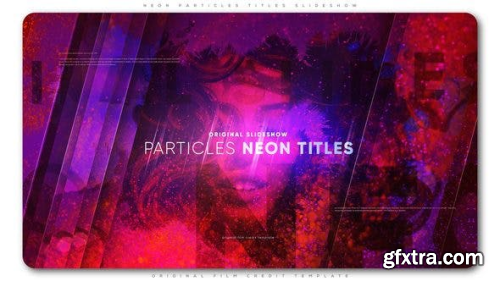 VideoHive Neon Particles Titles Slideshow 23201498