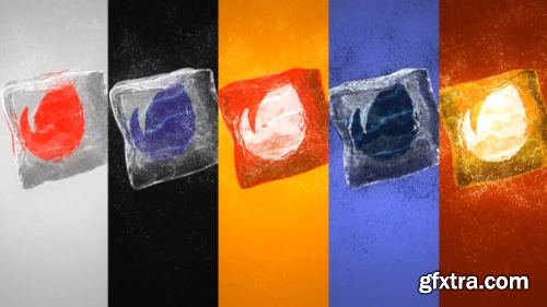 VideoHive Falling Ice Cube Logo Reveal 13569695