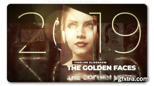 VideoHive Timeline Slideshow Golden Faces 23466150