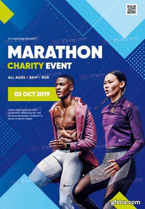 Marathon Charity Event V0910 2019 PSD Flyer Template