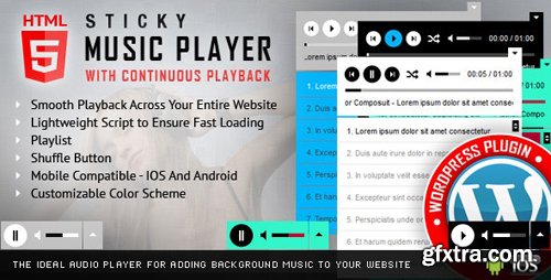 CodeCanyon - Sticky HTML5 Music Player WordPress Plugin v2.5.1.2 - 7796273