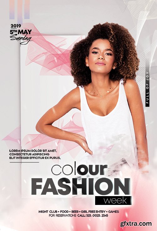 Colour Fashion Week PSD Flyer Template