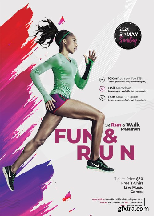 Marathon Event PSD Flyer Template