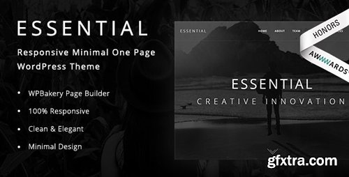 ThemeForest - Essential v1.9 - Responsive Minimal One Page WordPress Theme - 19732646