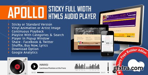 CodeCanyon - Apollo - Sticky Full Width HTML5 Audio Player for WPBakery Page Builder v1.7 - 21396461