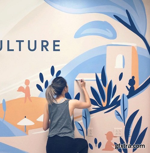 Best of Both Worlds: Combining Digital Tools (Procreate) with Real World Design (Murals!)