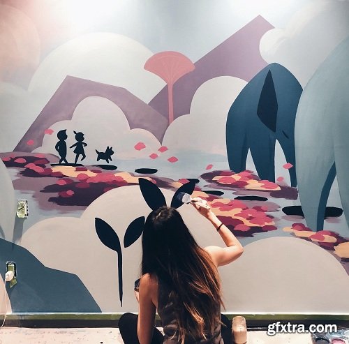 Best of Both Worlds: Combining Digital Tools (Procreate) with Real World Design (Murals!)