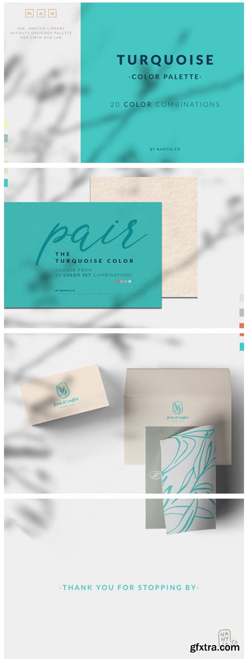 Turquoise Color Palette Collection 1791354