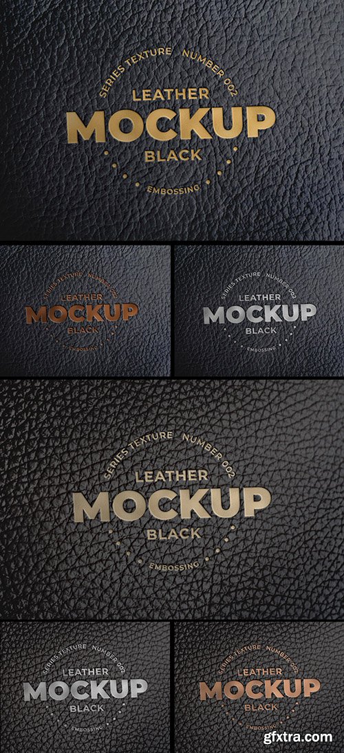 Embossed Black Leather Logo Mockups 289573293