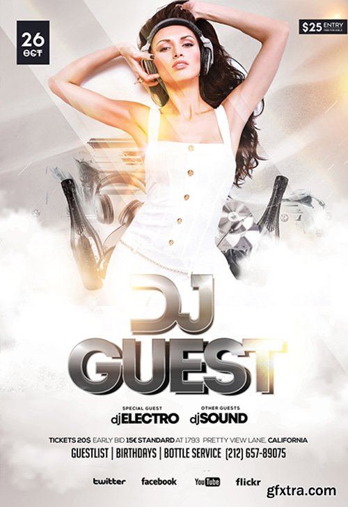 Dj Guest PSD Flyer Template