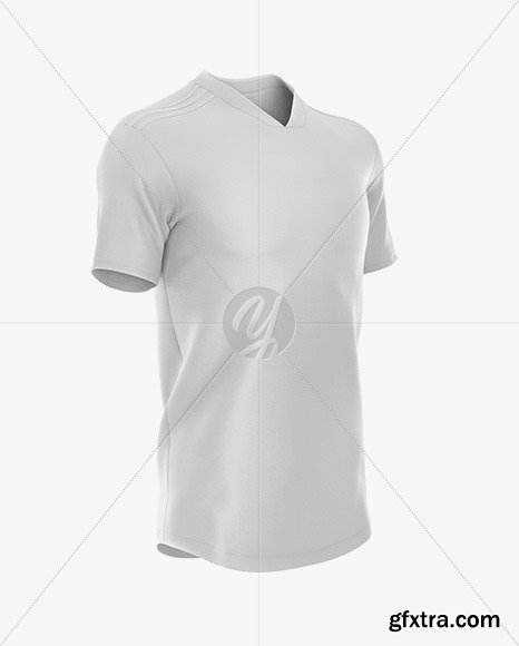 Football 3 Stripes V-Neck Shirt Mockup 50012