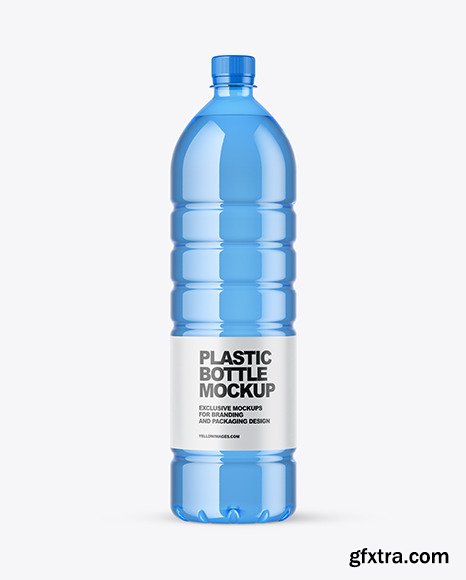 Blue PET Bottle Mockup 50020