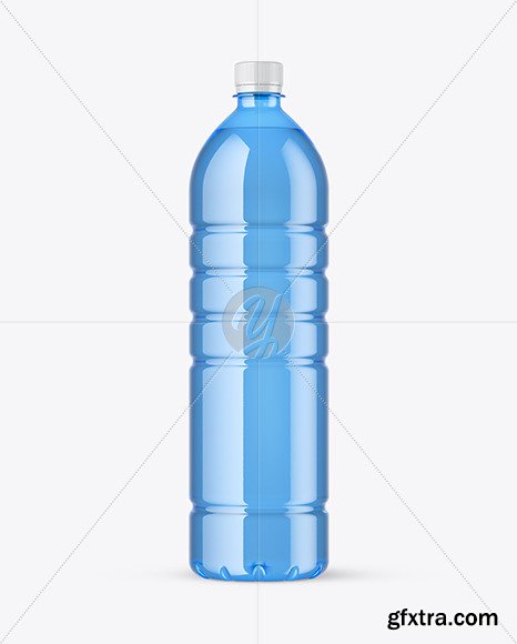 Blue PET Bottle Mockup 50020