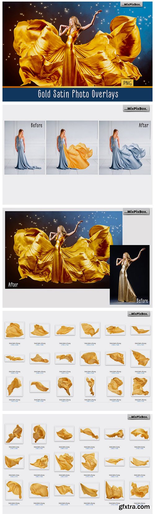 Gold Satin Photo Overlays 1786535