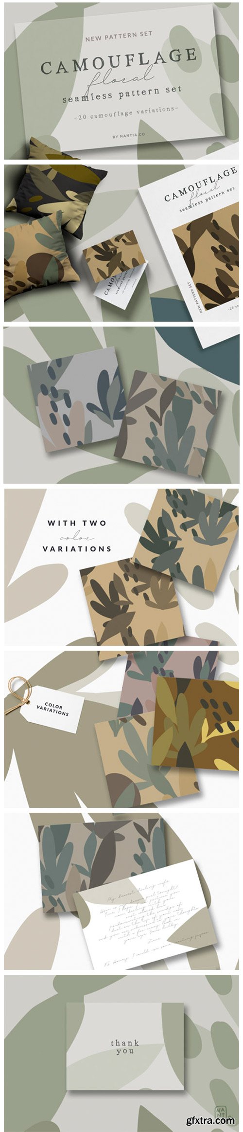 Camouflage Floral Pattern Set 1790501