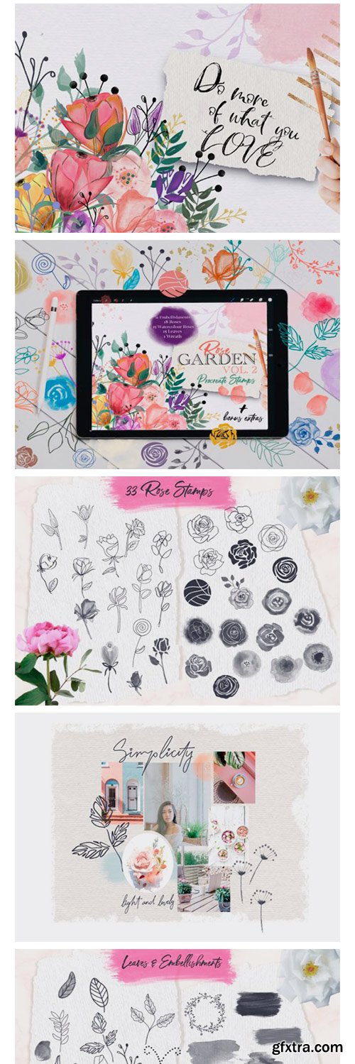 Rose Garden Procreate Stamps VOL. 2 1782278