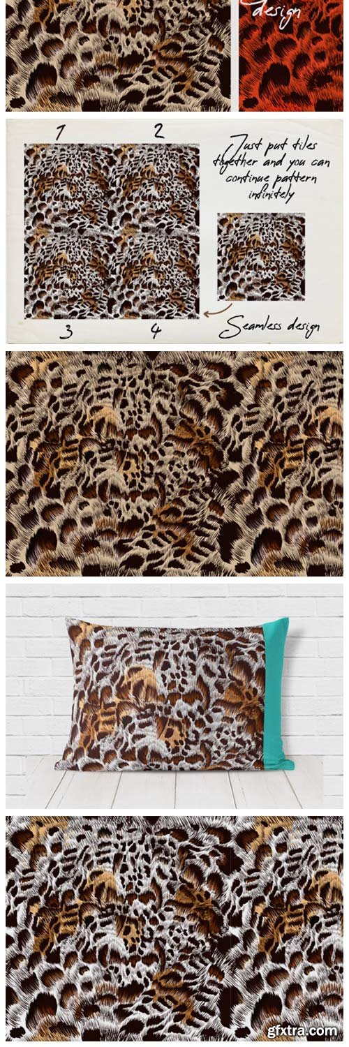 Seamless Vector Leopard Pattern Design 1786676