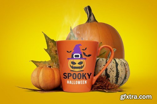 Halloween mug mockup