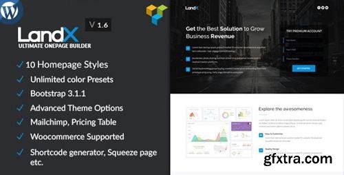 ThemeForest - LandX v1.7.3 - Multipurpose Wordpress Landing Page - 9545842