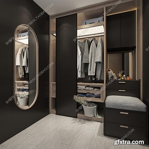 Wardrobe 77 3d Model