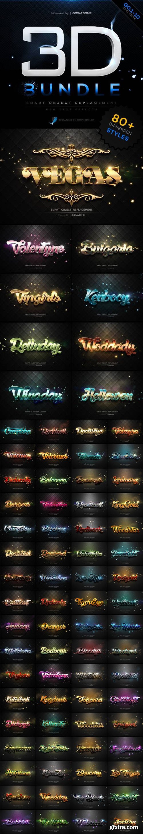 GR - 80+ Modern 3D Text Effects Big Bundle (Re-UP)