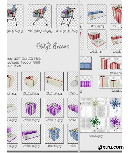 CM - Gift Cliparts 3D Renders Pack