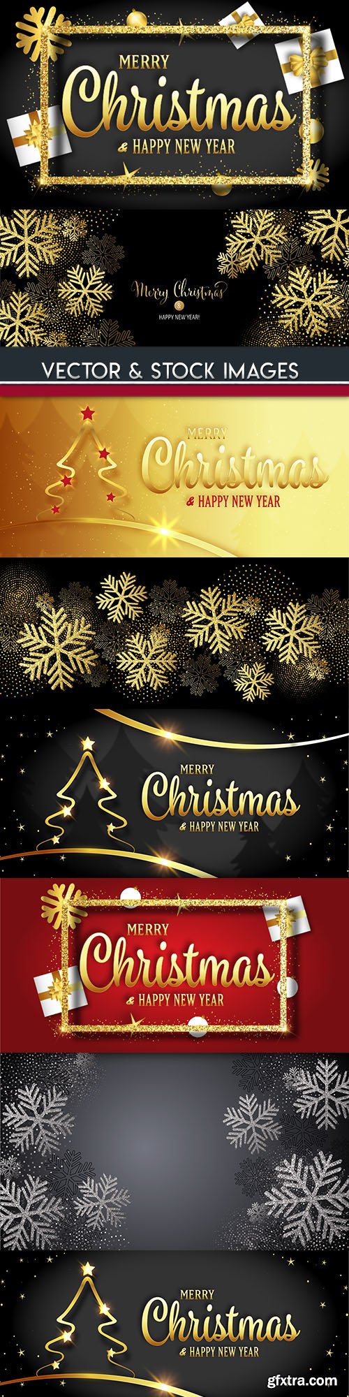 Merry Christmas and New Year background decorative 9