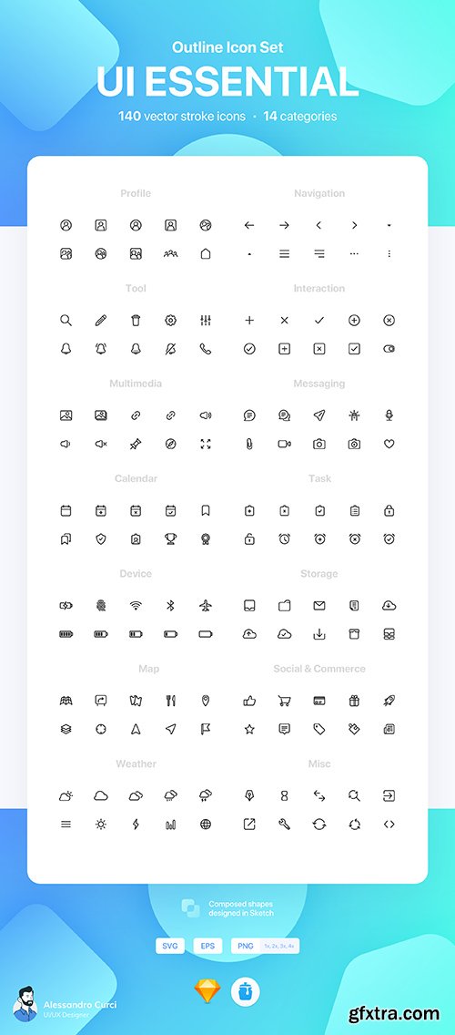 UI Essential - Outline Icon Set