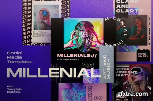 MILLENIAL Social Media Template + Instastory