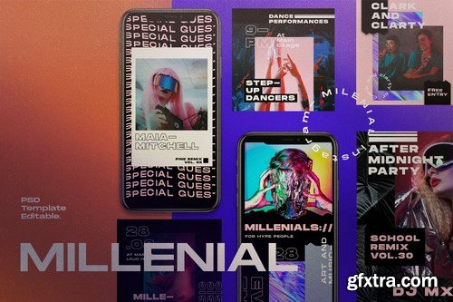 MILLENIAL Social Media Template + Instastory