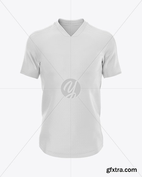 Football 3 Stripes V-Neck Shirt Mockup 50009