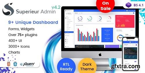 ThemeForest - Superieur v4.2 - Responsive Bootstrap 4 Admin Template Dashboard Web App - 22172702