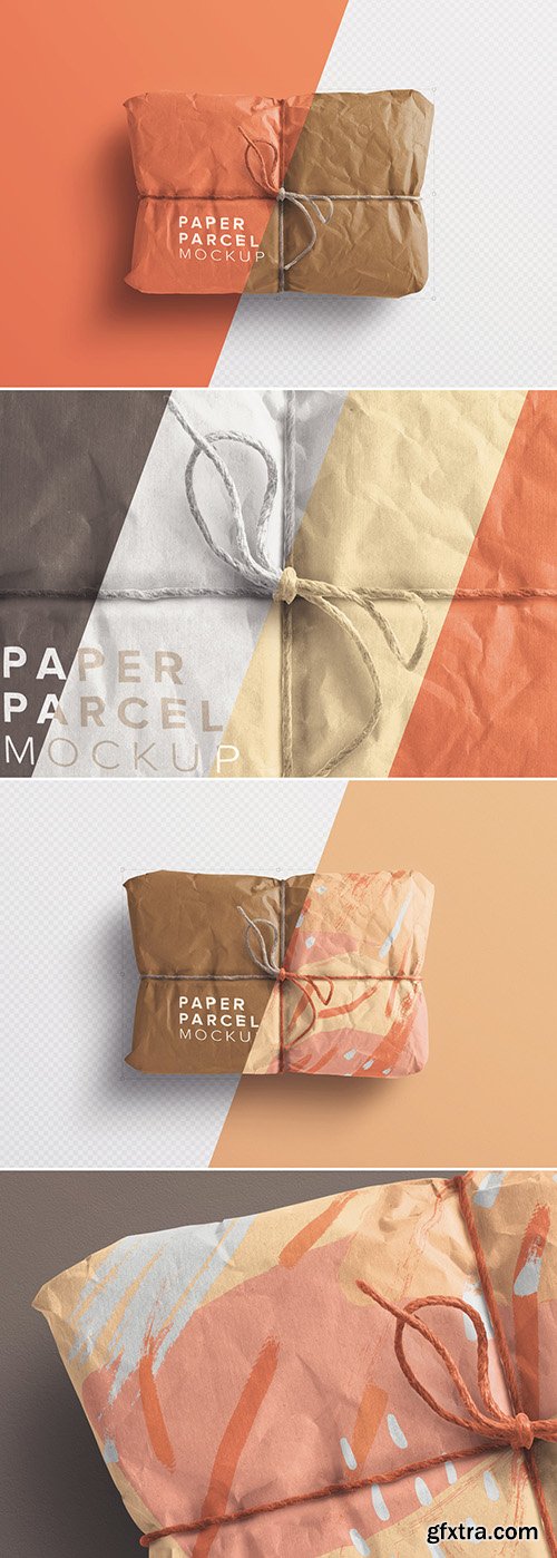 Paper Parcel Mockup with Twine 258201480