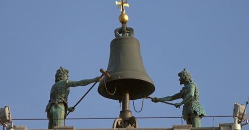 Clock Tower with Moors Figures That Ring the Bell - 6LX4KTG