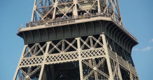 Closeup Of The Eiffel Tower In Paris France 2 - TR9QCFP