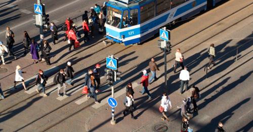 Crowd Of People On Zebra Crossing In Tallin - DPYANKF