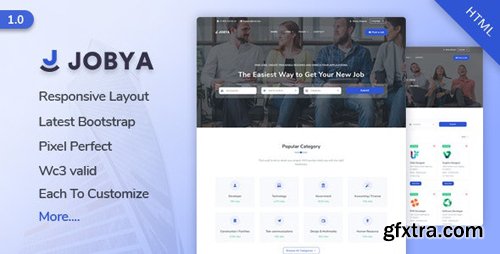 ThemeForest - Jobya v1.0 - Job Listing HTML5 Template - 24772106