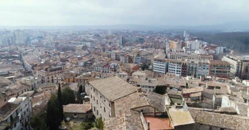 Aerial View Of Girona City - VQRXPT4