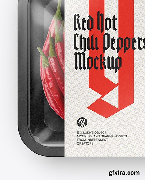 Plastic Tray With Red Chili Peppers Mockup 50092