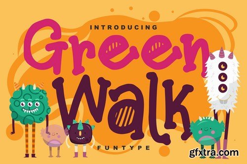 Green walk Decorative Fun Type Font