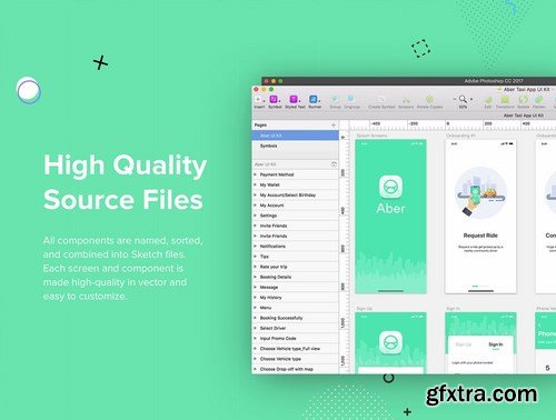 ABER - Taxi Booking App UI Kit for ADOBE XD