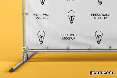 Press Wall Stand Banner Mockup