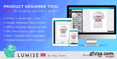 CodeCanyon - Lumise v1.7.6 - Product Designer for WooCommerce WordPress - 21222684