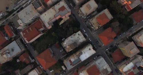 Aerial View of Houses, Seaside and Quay in Nea Kallikratia, Greece - VNZWY2V